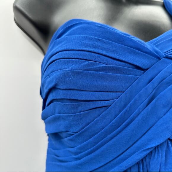 Bill Levkoff One Shoulder Formal Layered Fitted Cocktail‎ Maxi Dress Size 10 - Picture 10 of 14